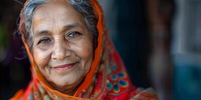 Mais velho indiano mulher foto