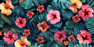 abstrato botânico florais fundo padronizar foto