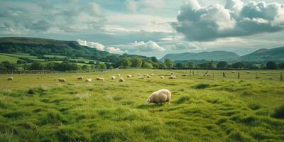 ovelhas no pasto foto