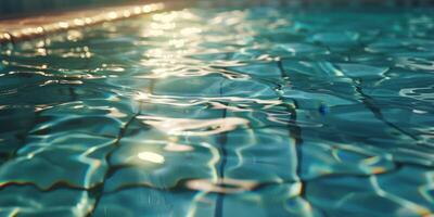 água dentro a piscina fechar-se foto