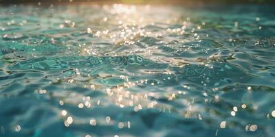 água dentro a piscina fechar-se foto