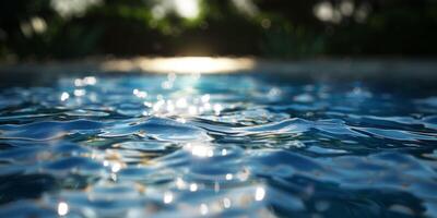 água dentro a piscina fechar-se foto