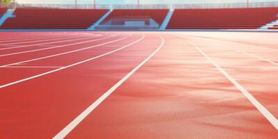 vermelho corrida rastrear às a estádio foto