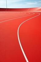 vermelho corrida rastrear às a estádio foto