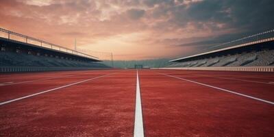 vermelho corrida rastrear às a estádio foto