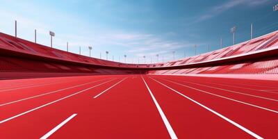 vermelho corrida rastrear às a estádio foto