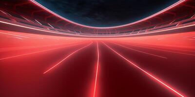 vermelho corrida rastrear às a estádio foto