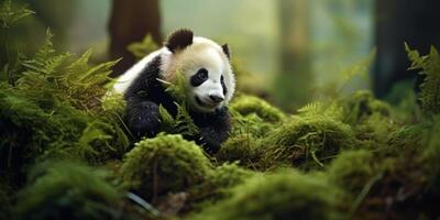 panda dentro a selvagem foto