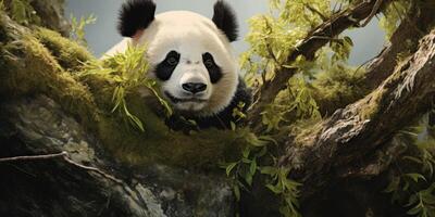 panda dentro a selvagem foto