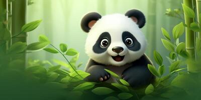 panda dentro a selvagem foto