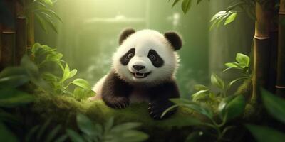 panda dentro a selvagem foto