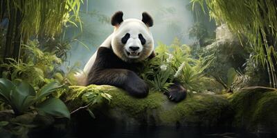 panda dentro a selvagem foto