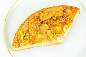 dieta e alimentação saudável. deliciosa torta de maçã. foto