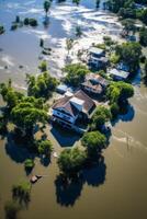 inundar dentro a cidade foto