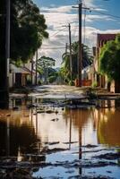 inundar dentro a cidade foto