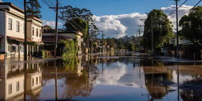 inundar dentro a cidade foto