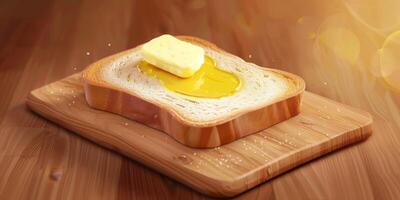 pão e manteiga foto