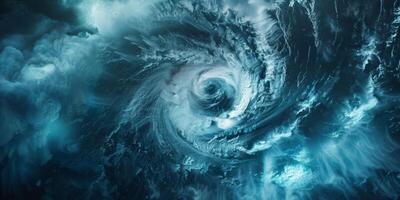 ciclone Visão a partir de terra órbita foto