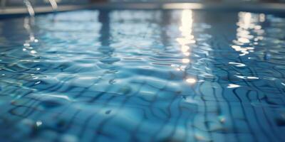 água dentro a piscina fechar-se foto