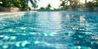 água dentro a piscina fechar-se foto