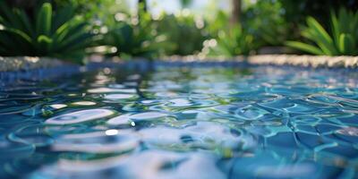 água dentro a piscina fechar-se foto