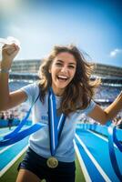 esteira às a estádio foto