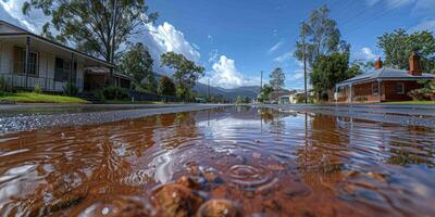 inundado ruas do a cidade foto