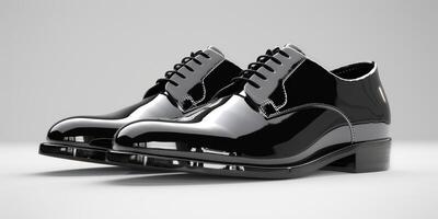 patente couro cavalheiros sapatos foto