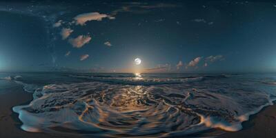 cheio lua oceano foto