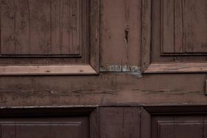 detalhe do de madeira porta. foto