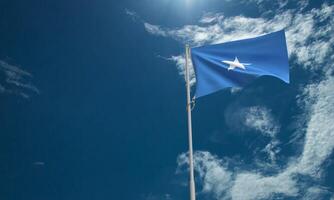 Somália bandeira símbolo onda azul céu nuvem branco fundo cópia de espaço independência dia 1 primeiro st Julho mês somaliano governo viagem emblema chifre do África liberdade governo político emblema nacional foto