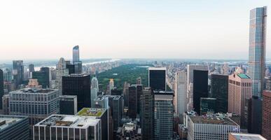 aéreo Visão do central parque dentro Novo Iorque cidade foto