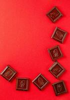 chocolate Barra peças. fundo com chocolate. doce Comida foto conceito.