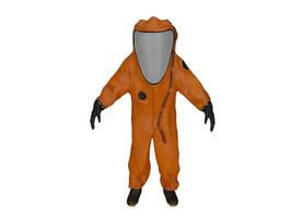 3d render do hazmat terno, protetora uniforme foto