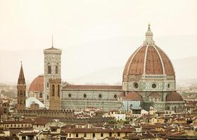 catedral santa maria del fiore às pôr do sol, Florença. foto