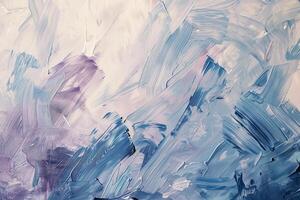 tela de pintura com Sombrio azul e branco óleo pintura manchas. texturizado fundo. foto