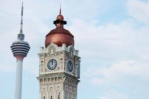 Kuala Lumpur, Malásia em pode 22, 2023. muito lindo histórico arquitetura do a sultão abdul samad prédio. foto