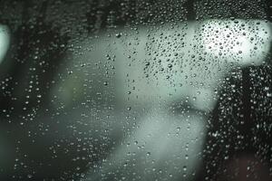 detalhe do água gotas em a carro janela 2 foto