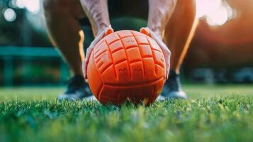 uma Esportes a conduzindo uma oficina em a benefícios do incorporando holístico práticas para dentro Esportes terapia foto