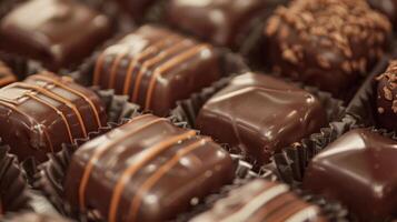 com cada mordida você pode gosto a paixão e dedicação este foi para dentro criando esses gourmet chocolates foto