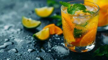 uma variedade do não alcoólico opções estão acessível a partir de refrescante mocktails para artesanal mocktails fez com feito à mão ingredientes foto