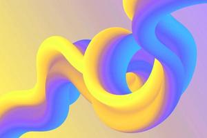 abstrato amarelo e azul escuro e roxo realista líquido moderno colorido tentáculo linhas fluxo de onda em colorido. foto