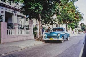 Havana Cuba 17 setembro 1979 clássico carro dentro Havana foto