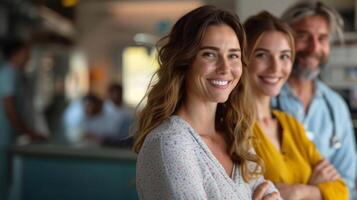 diverso grupo do feliz pessoas dentro casual vestuário dentro de casa foto