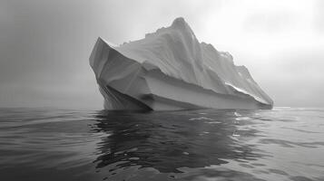 uma enorme iceberg ou geleira dentro ártico ou antártico águas foto