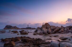 ke ga de praia às mui bem, phan isso, binh Thuan, Vietnã. ke ga capa ou farol é a a maioria favorito destino para visitantes para la Gi, binh thuan província. foto