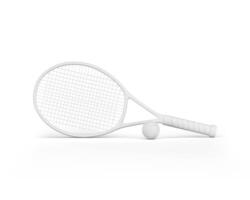tênis raquete em branco fundo foto