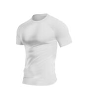 camiseta metade lado em branco fundo foto