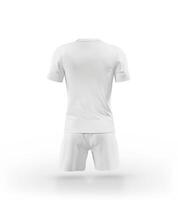 uniforme futebol jogador costas Visão em branco fundo foto