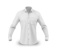 camisa frente Visão em branco fundo foto